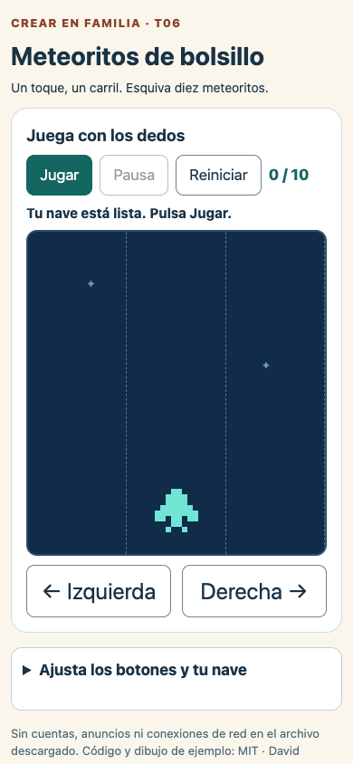Captura real del juego en un viewport vertical de 390 por 844 píxeles, con botones debajo del tablero.